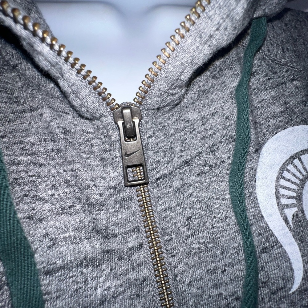 Nike Women’s X Small Michigan State Spartans Gray Vintage Hoodie Sweatshirt XS - Picture 3 of 13